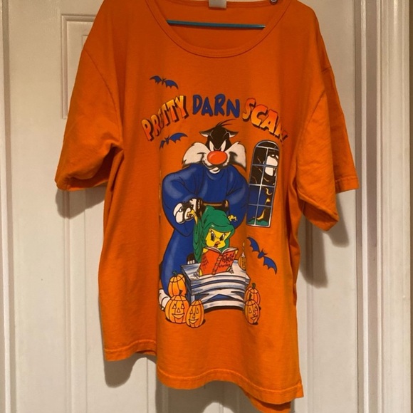 Vintage 1999 Halloween Looney Tunes Tweety and Sylvester T-Shirt Women’s 3XL - Picture 3 of 6